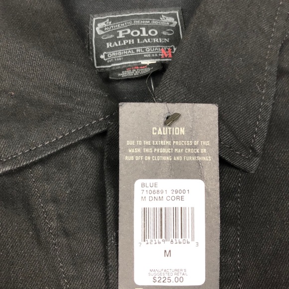 Polo Ralph Lauren Black Denim Trucker Jacket NWT - Picture 5 of 7